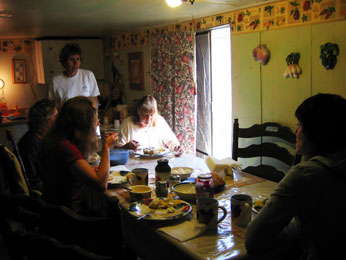 photograph of breakfast table at Worley's house